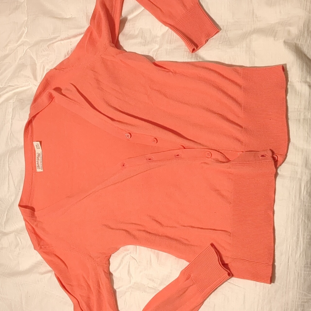 Salmon cardigan, size small